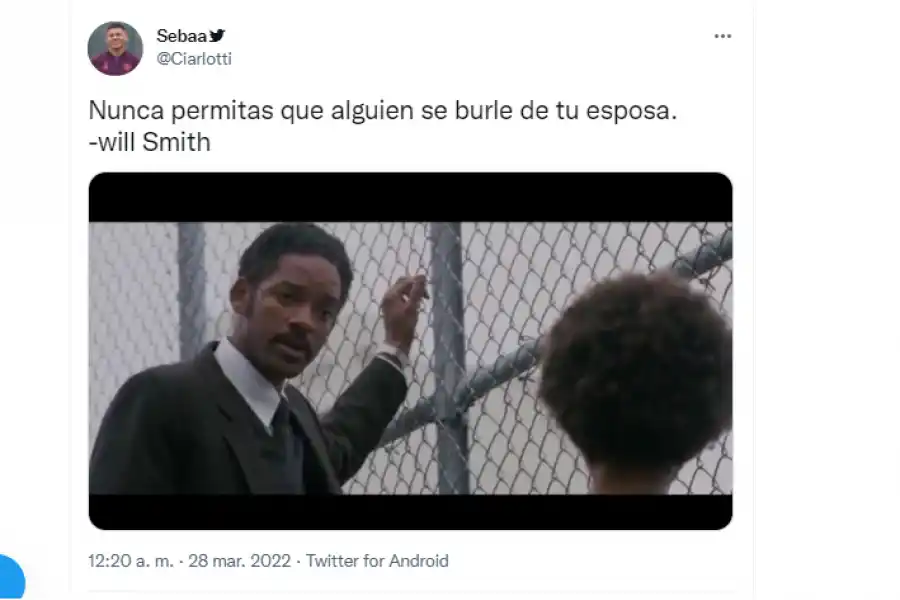 Will Smith golpeó al presentador porque hizo un chiste sobre su esposa: los memes no se hicieron esperar