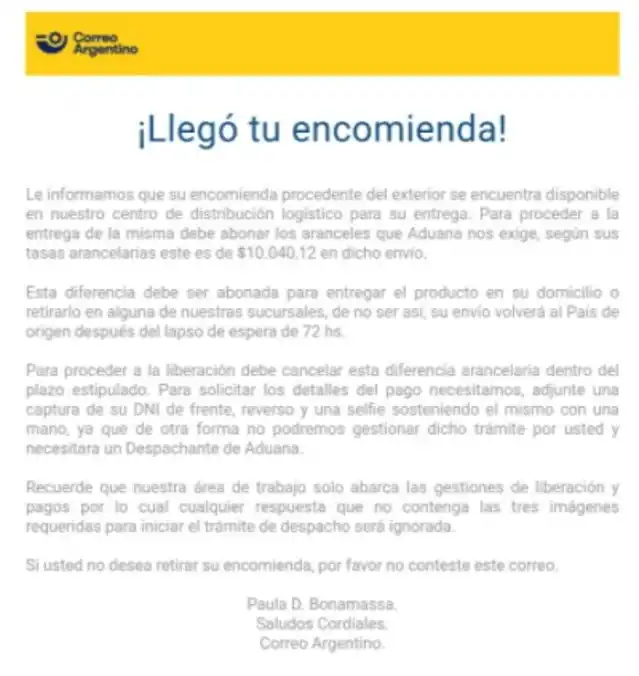 Alertan una nueva estafa que vincula al Correo Argentino: cómo detectarla