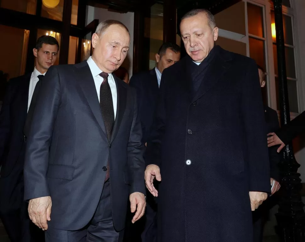 MEDIADOR. Putin y Erdogan se reunieron en Moscú, el 5 de marzo.  