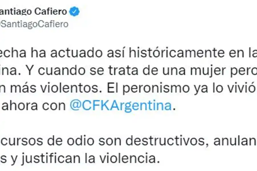 Foto tomada de Twitter: @SantiagoCafiero