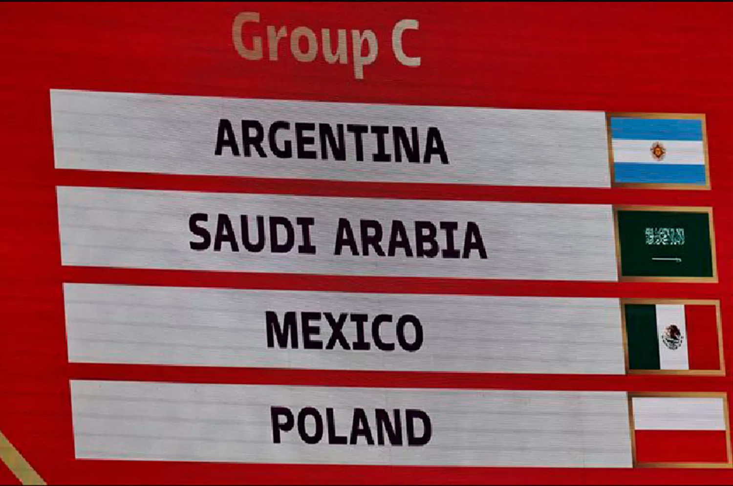 AL GRUPO C. Argentina compartirá la zona junto a México, Polonia y Arabia Saudita.