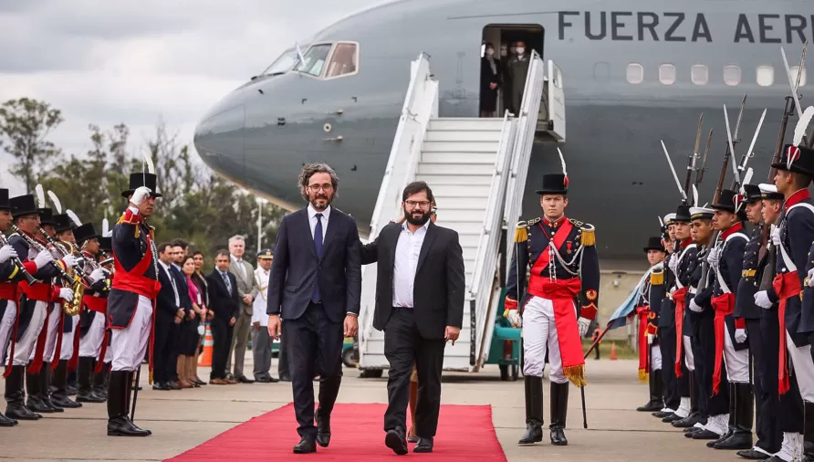VISITA. El presidente de Chile ya se encuentra en la Argentina.