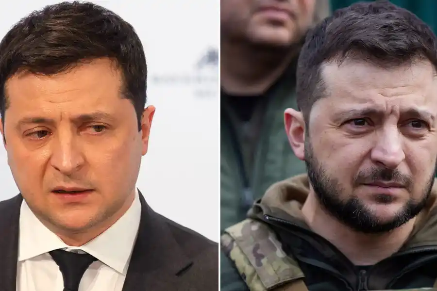 El impactante antes y después de Volodimir Zelensky a 40 días de la invasión rusa