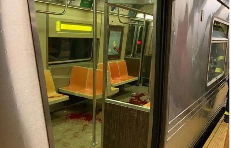 Así quedaron los vagones del metro tras el tiroteo 
