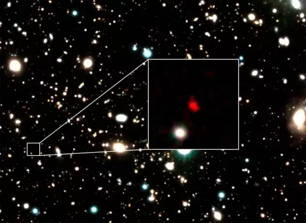 UN PUNTO BRILLANTE. “HD1” está a 33.400 millones de años luz. 