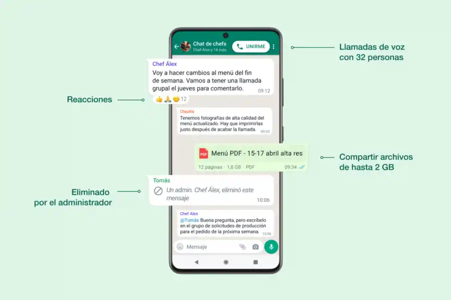 Conocé la nueva función de WhatsApp que promete decirle adiós al desorden de los grupos