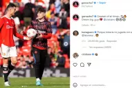 La reacción del Kun ante el elogio de Garnacho para Cristiano Ronaldo