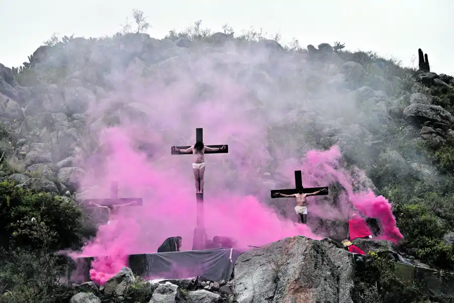 TAFÍ  DEL VALLE. El viernes se representó la obra “Vida y Pasión de Dios Hombre”, en ella colaboraron más de 120 actores.