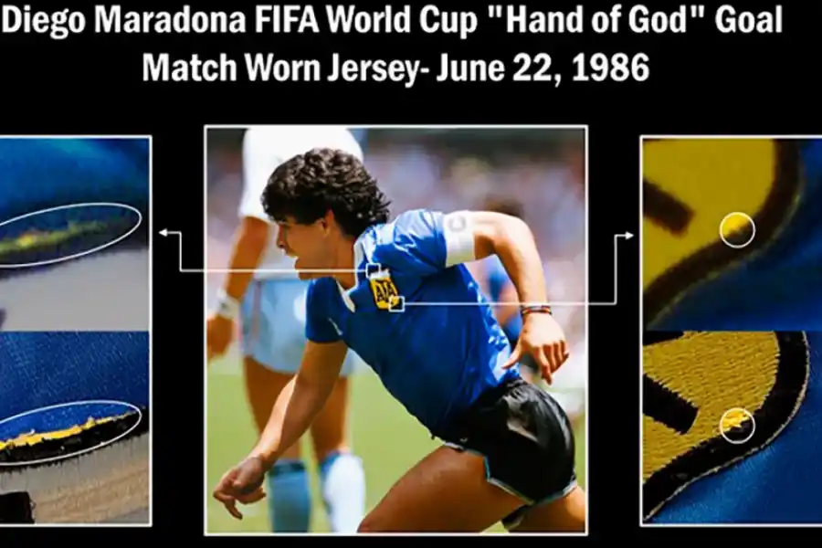 Maradona: mañana se inicia la subasta por la camiseta que usó ante Inglaterra en 1986