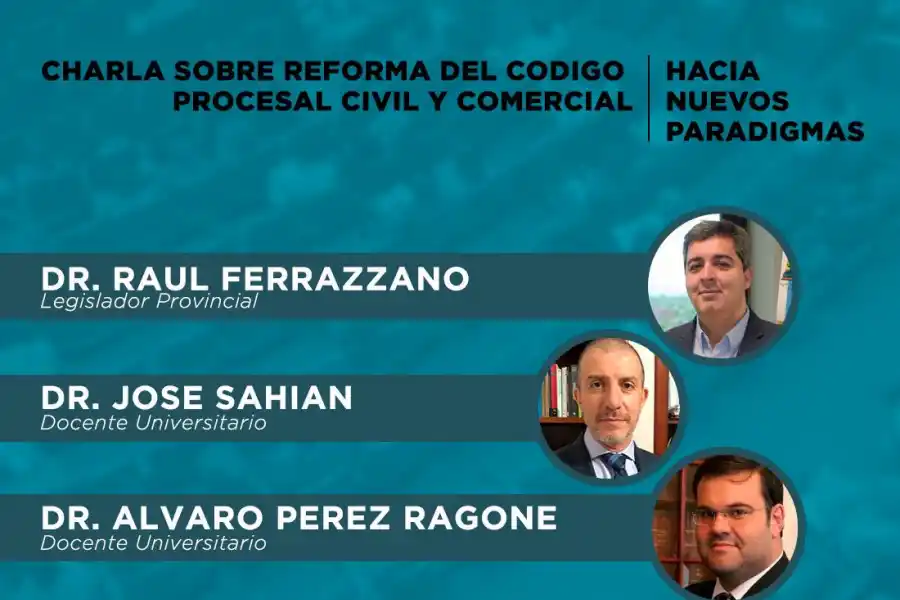 Se brindará una charla sobre los alcances de la reforma del Código Procesal Civil y Comercial
