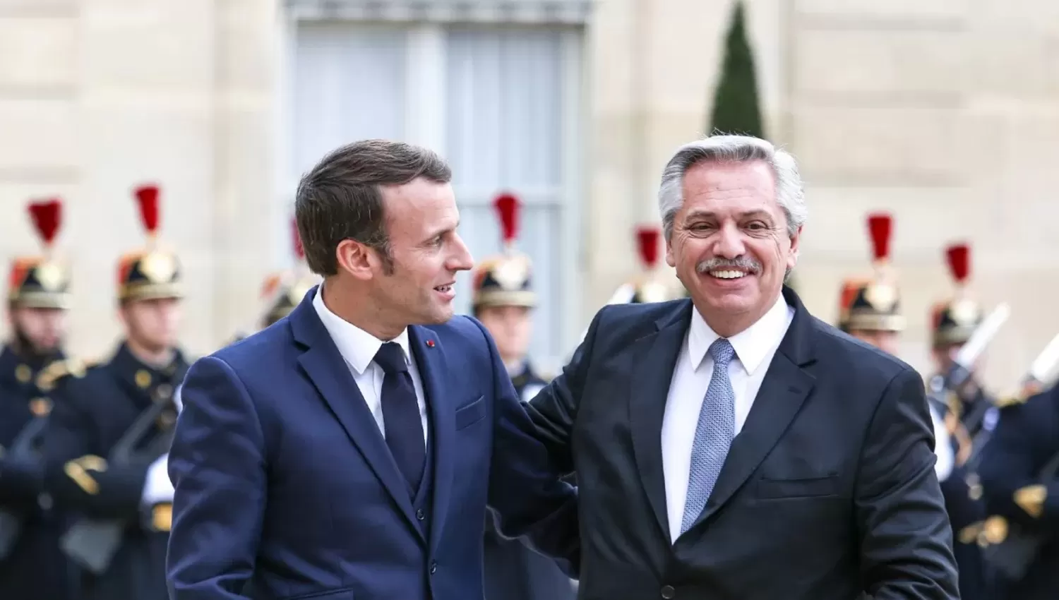 Alberto Fernández y Emmanuel Macron.