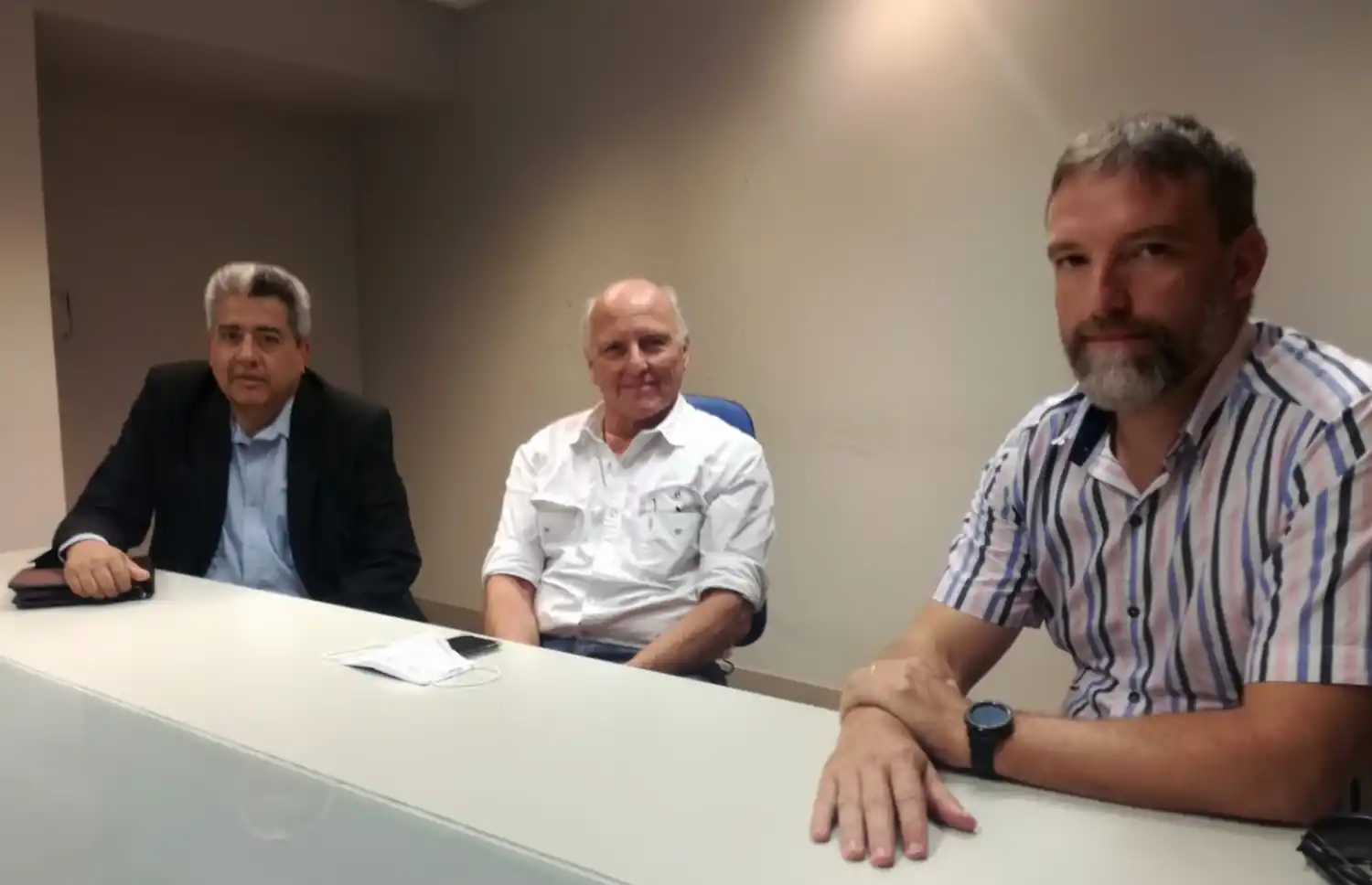 Fuentes, Reginato y Sarmiento, directivos de CIMT.