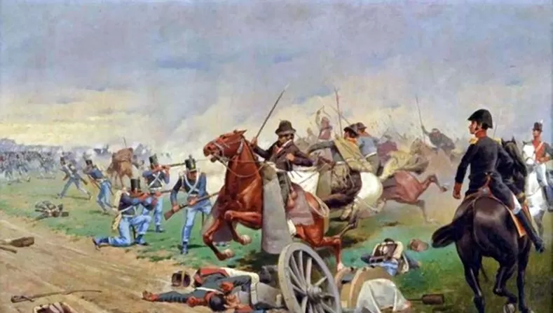 EL GLORIOSO ENFRENTAMIENTO DE 1812. Cuadro sobre la Batalla de Tucumán, en la que actuó Millán. 