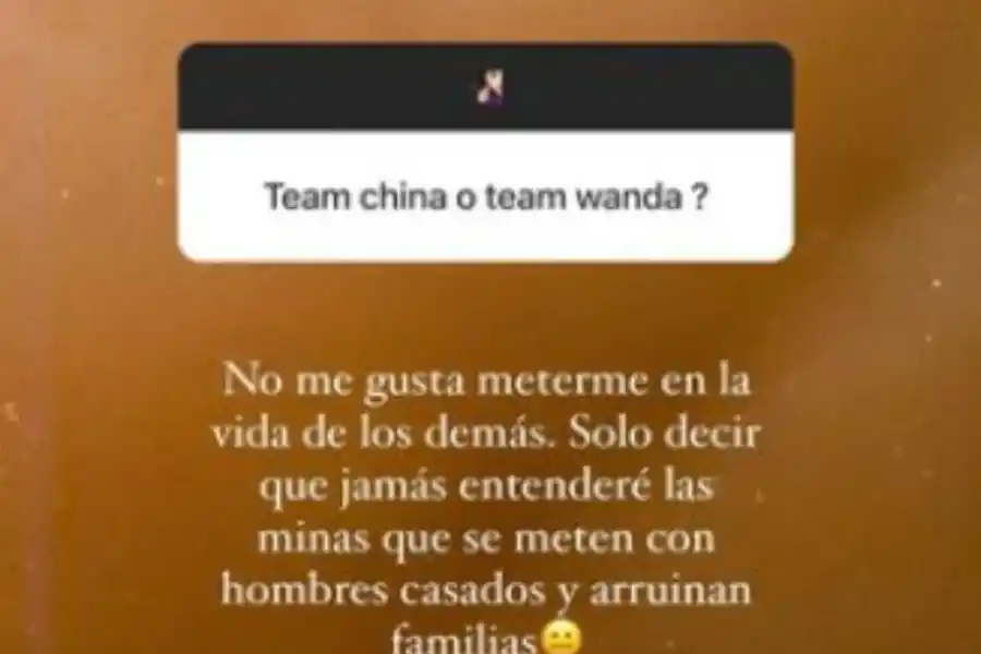 Historia de Instagram de Camila Homs