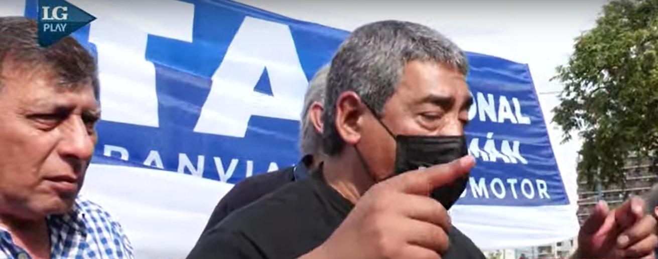 César González, titular de UTA Tucumán. CAPTURA DE VIDEO