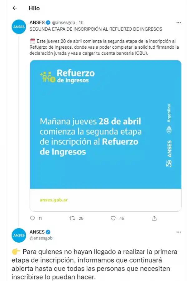 Bono de $18.000: Anses informó qué va a pasar con las personas que no lograron actualizar los datos personales