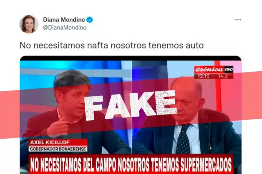 DESMENTIDA. La imagen que compartió Kicillof para denunciar la 