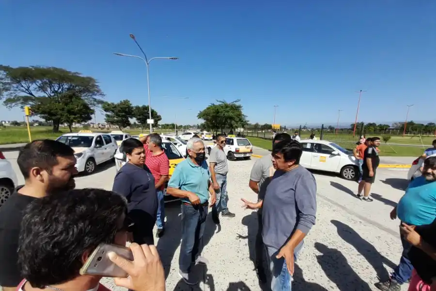 Protesta de los taxistas.