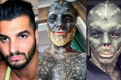 La impactante transformación del hombre que quiere convertirse en alien