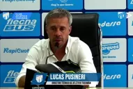 El DT Lucas Pusineri elogió a los jugadores tras la goleada de Atlético contra Talleres