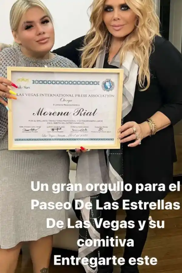 La foto que compartió en su cuenta de Instagram.