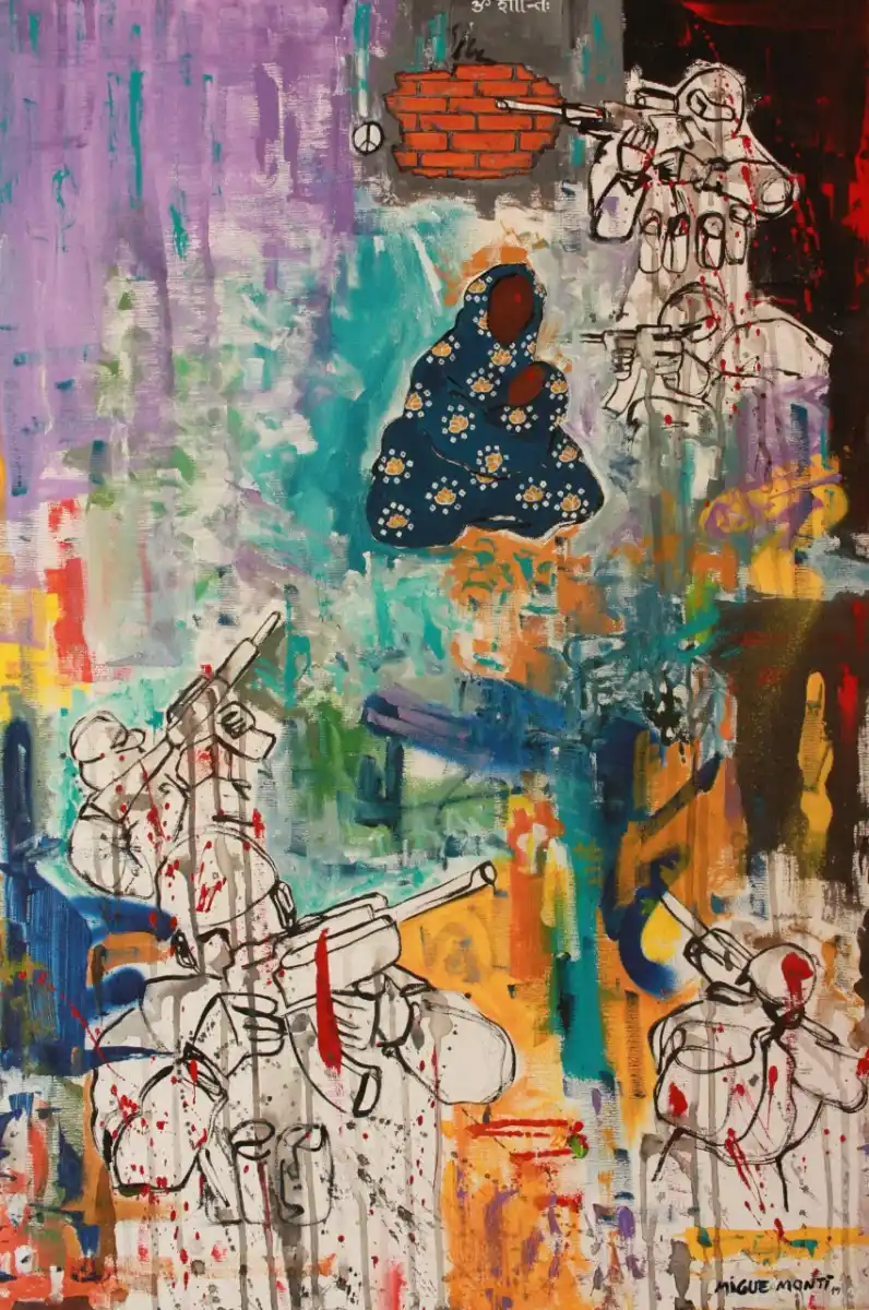 Un acrílico de Miguel Monti integra una muestra brasileña en un espacio de arte de Brooklyn