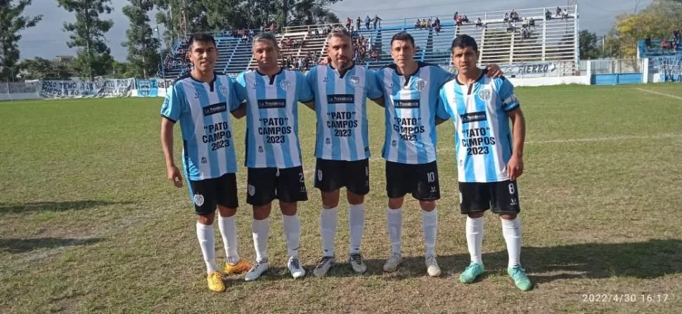 EXPERIENCIA. Rodríguez, Carreño, Dip, López y Villagra, jugadores de Marapa.