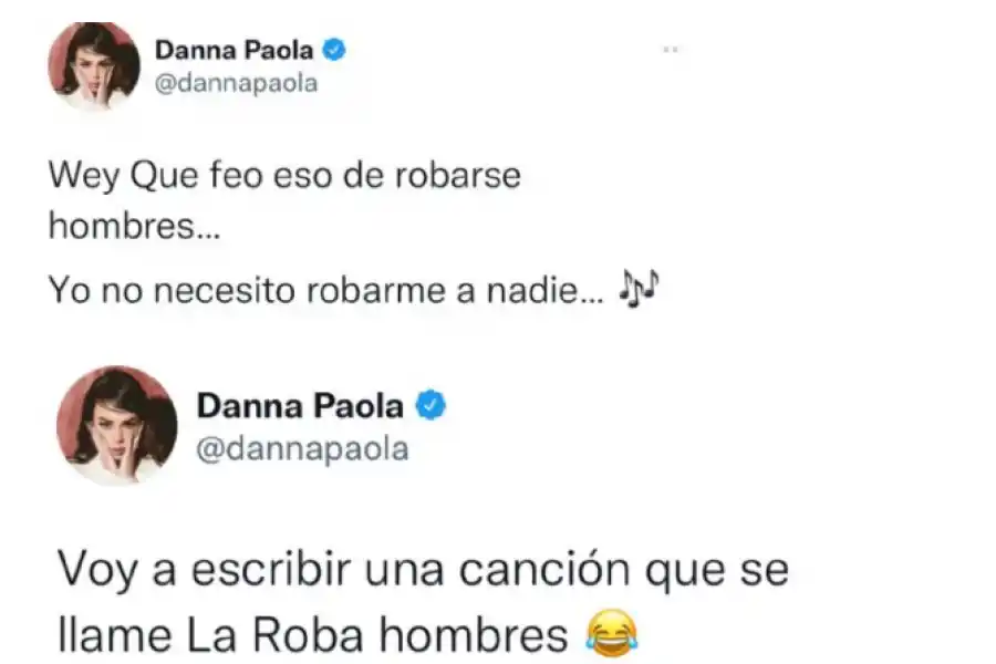 Mensaje de Danna Paola en Twitter