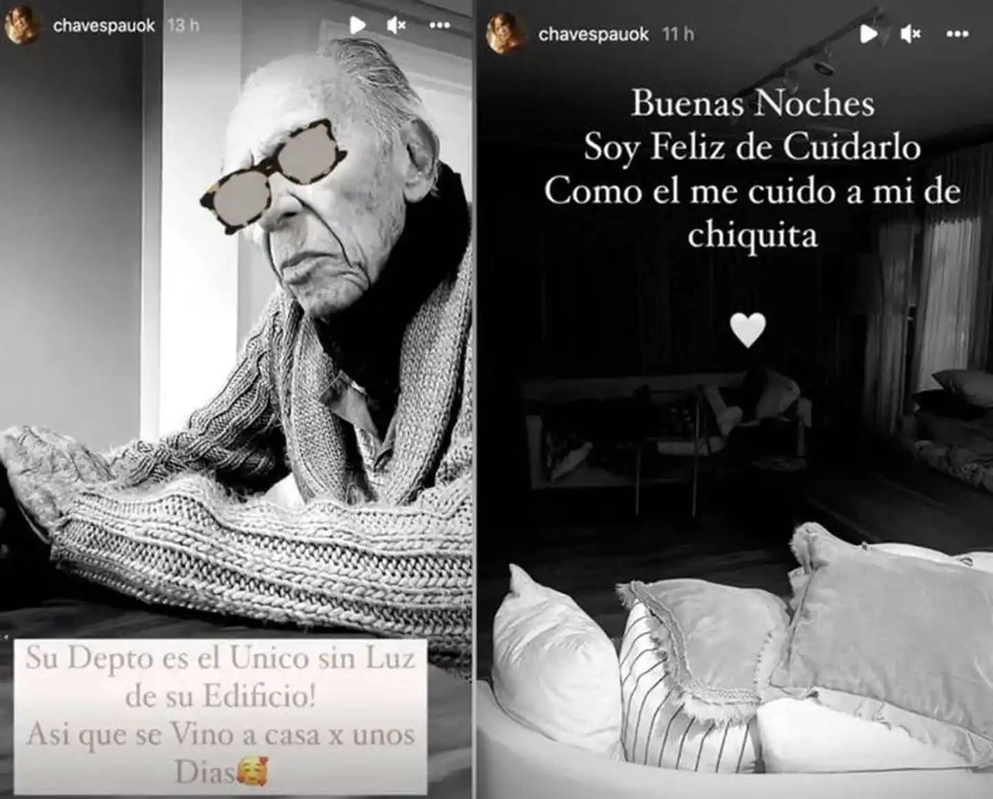 Paula Chaves: su abuelo se quedó sin luz ni gas y ella lo invitó a vivir a su casa