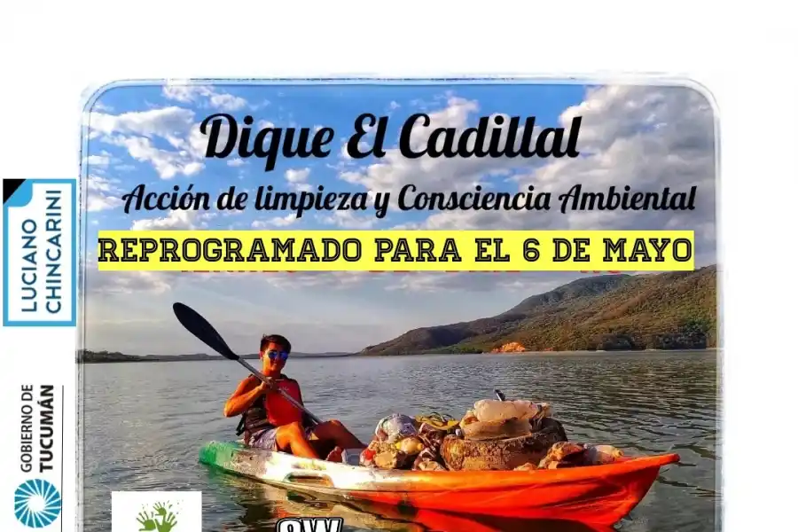 Convocan a voluntarios para limpiar el dique El Cadillal