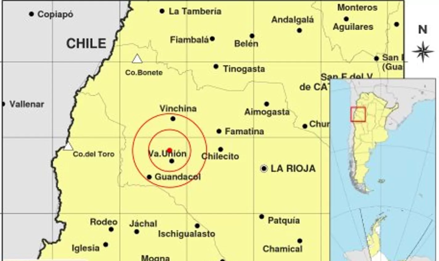 Un sismo de 4.5° de magnitud hizo temblar a La Rioja