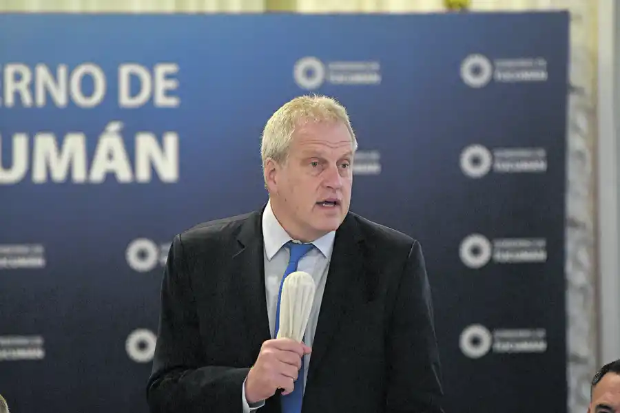 EN UNA VISITA A TUCUMÁN. Jaime Perczyk, ministro de Educación nacional.