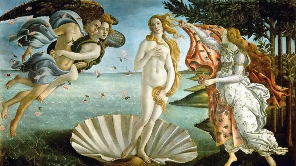 UNA REPRESENTACIÓN DEL RENACIMIENTO.“El nacimiento de Venus”, del florentino Sandro Boticelli. 