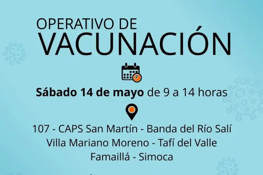 Vacunación: los nodos habilitados para este sábado