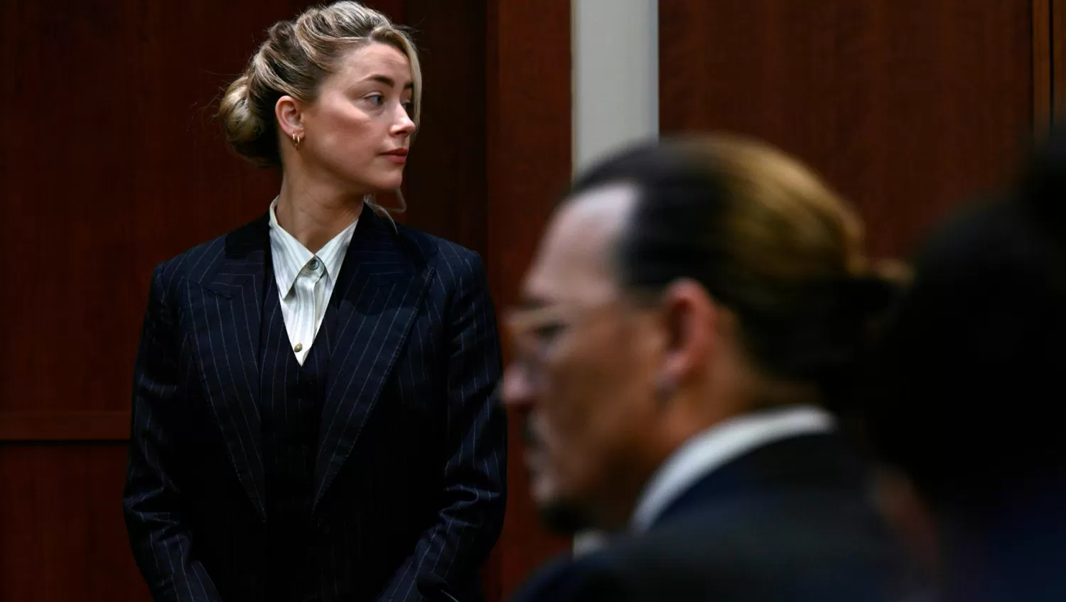 Amber Heard, durante el juicio. 