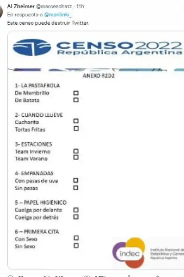 Comenzó el censo y estallaron los memes en las redes sociales