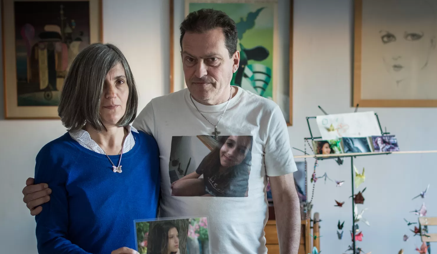 Adriana Belmonte y Diego Chomnalez, los padres de Lola Chomnalez, asesinada en 2014