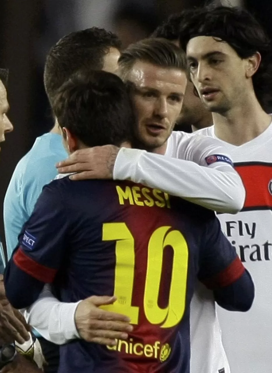 LO QUIERE EN SU EQUIPO. Beckham sueña con ver a Messi con la camiseta de Inter Miami.