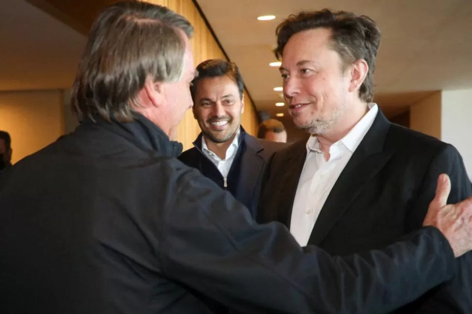ENCUENTRO. Musk asistió a una reunión con Bolsonaro, en San Pablo. 