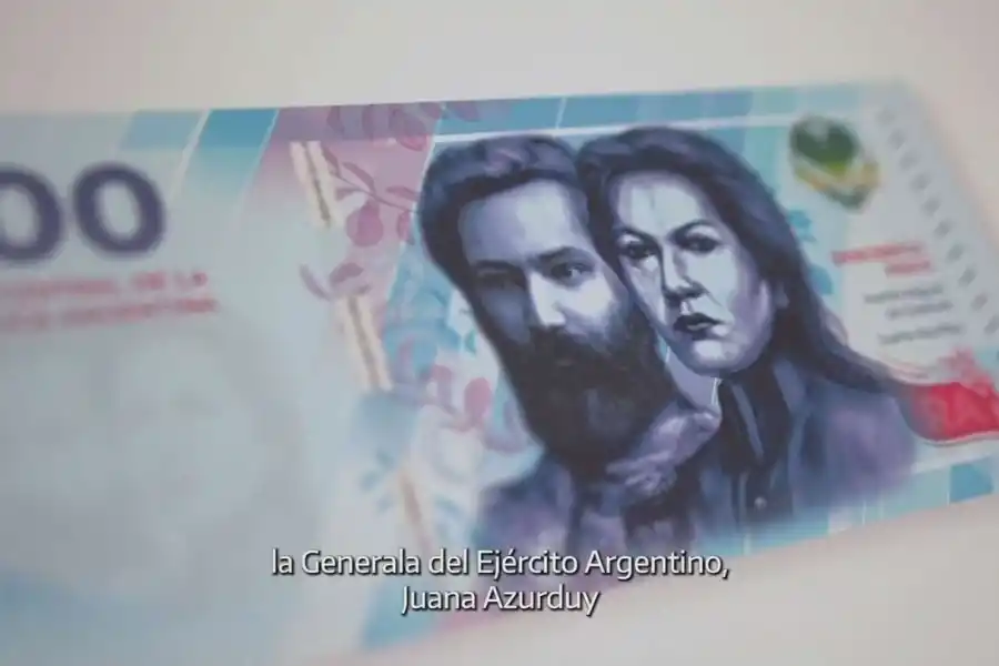 En los nuevos billetes aparecerán las imágenes de Juana Azurduy, Miguel de Guemes, Manuel Belgrano y Remedios del Valle. Foto: captura