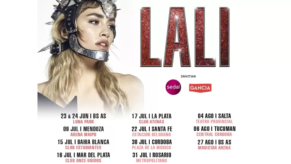 Cuándo y donde cantará Lali Espósito en Tucumán