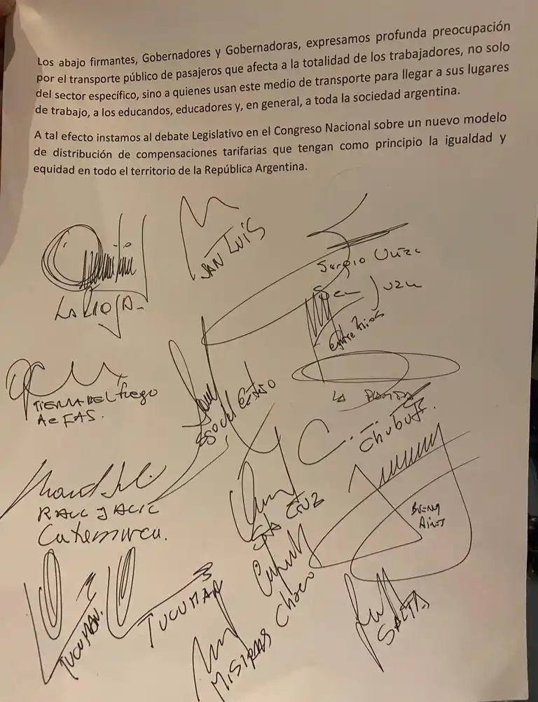 Gobernadores presionan por los subsidios al transporte y reclaman igualdad y equidad