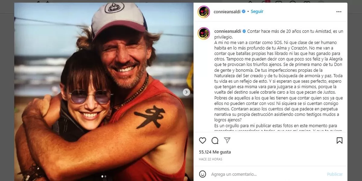 No me van a contar cómo sos: Connie Ansaldi expresó su apoyo a Facundo Arana