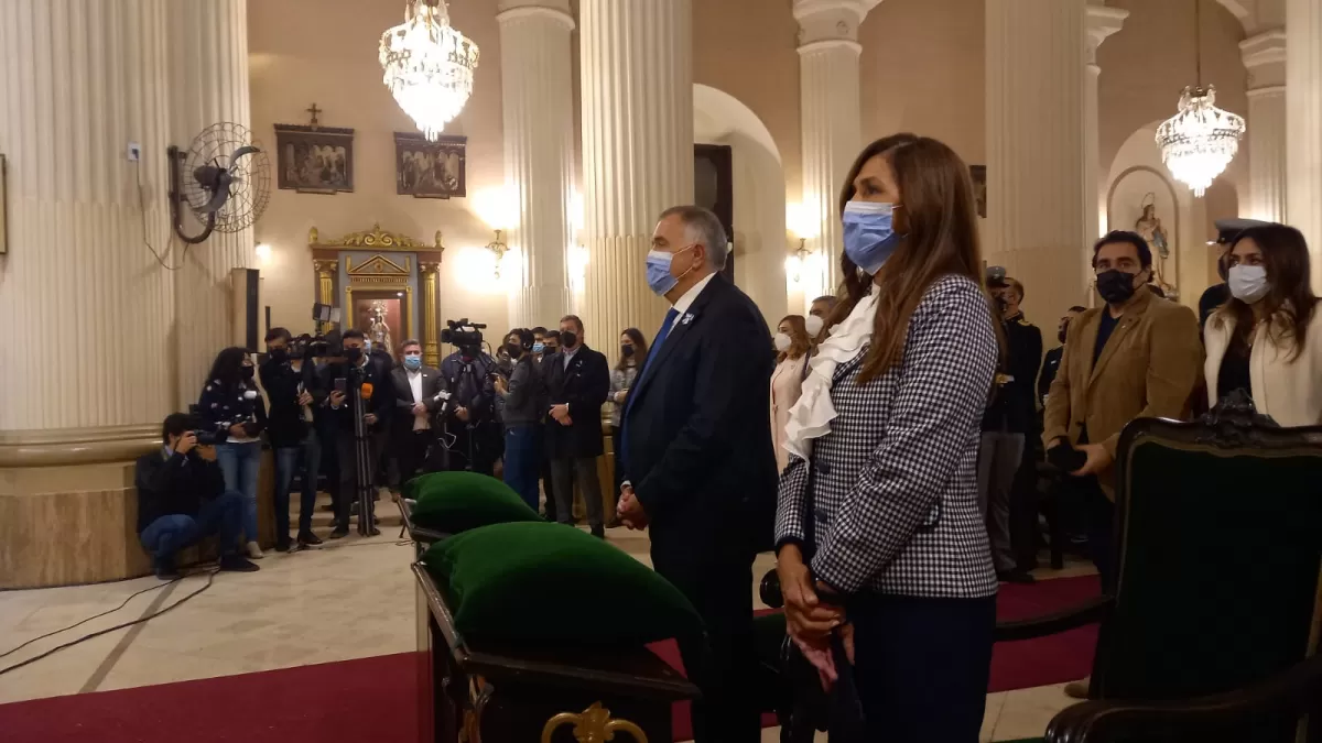 EN EL SOLEMNE TEDEUM. Osvaldo Jaldo encabezó las celebraciones oficiales por el 25 de Mayo. Foto LA GACETA / Analía Jaramillo
