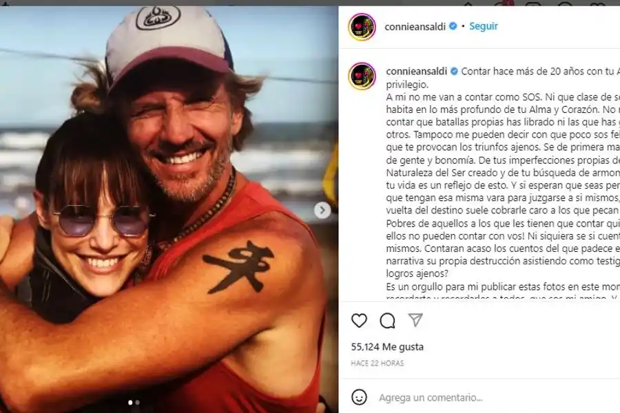 No me van a contar cómo sos: Connie Ansaldi expresó su apoyo a Facundo Arana