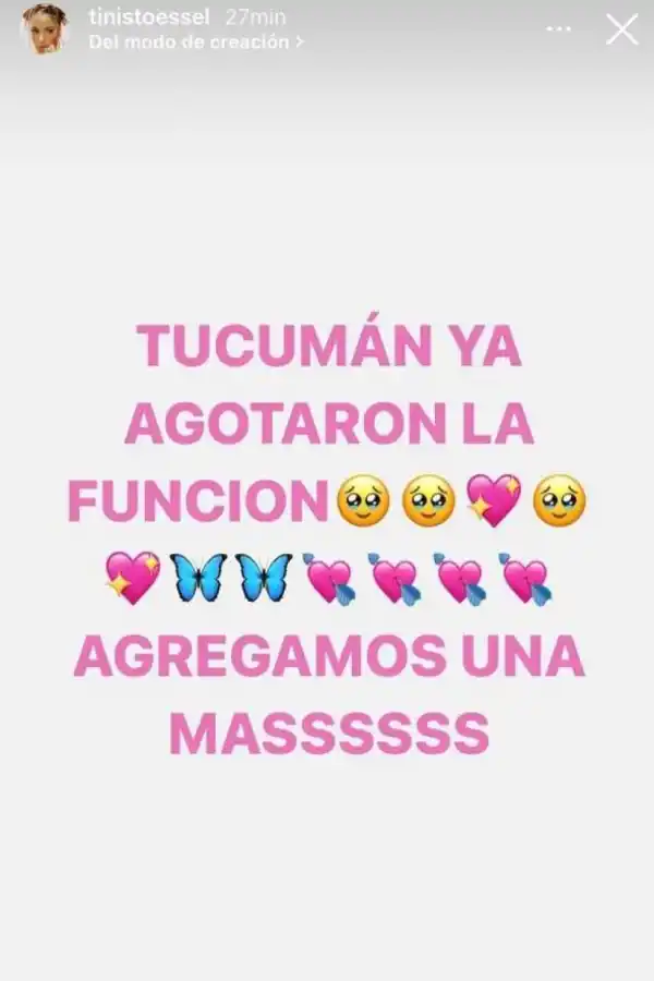 Posteo de Instagram.