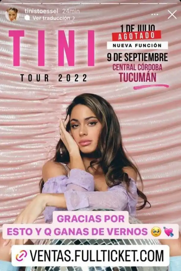 Posteo de Instagram.