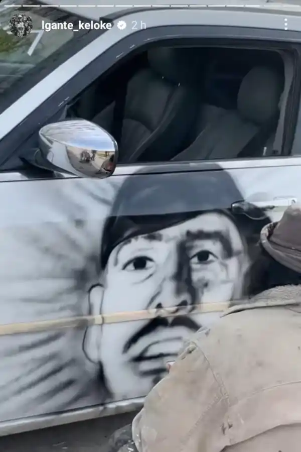 La limusina que mandó a pintar L-Gante para despedir a “El Noba”