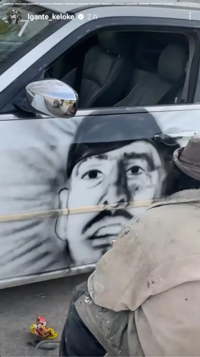 La limusina que mandó a pintar L-Gante para despedir a “El Noba”