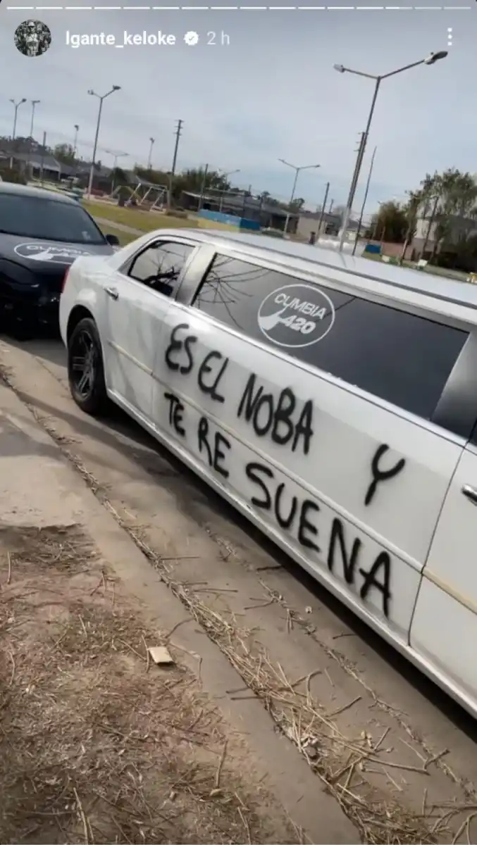 La limusina que mandó a pintar L-Gante para despedir a “El Noba”